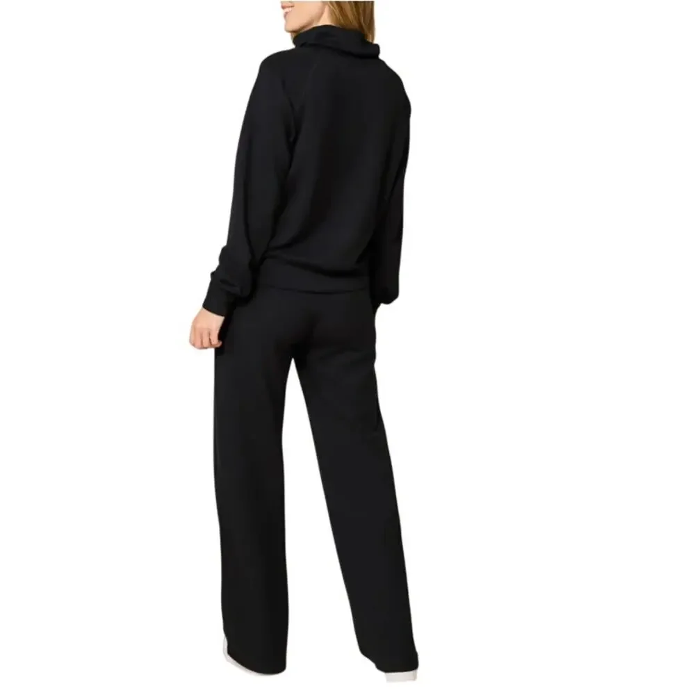 Softies Women's Black DreamTech Mock Neck with Pleated Pant Size L